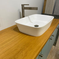 Vanity Hall Bathroom Furniture in Aqua including Mirror, Basin and Waste - Ex Display