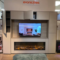 Evonic Volante 1500 Electric Fire including Medium Teddington Suite with 50