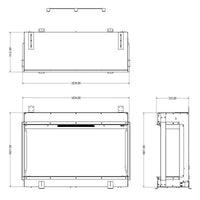 Evonic Volante 1000 Electric Fire - Black Edition