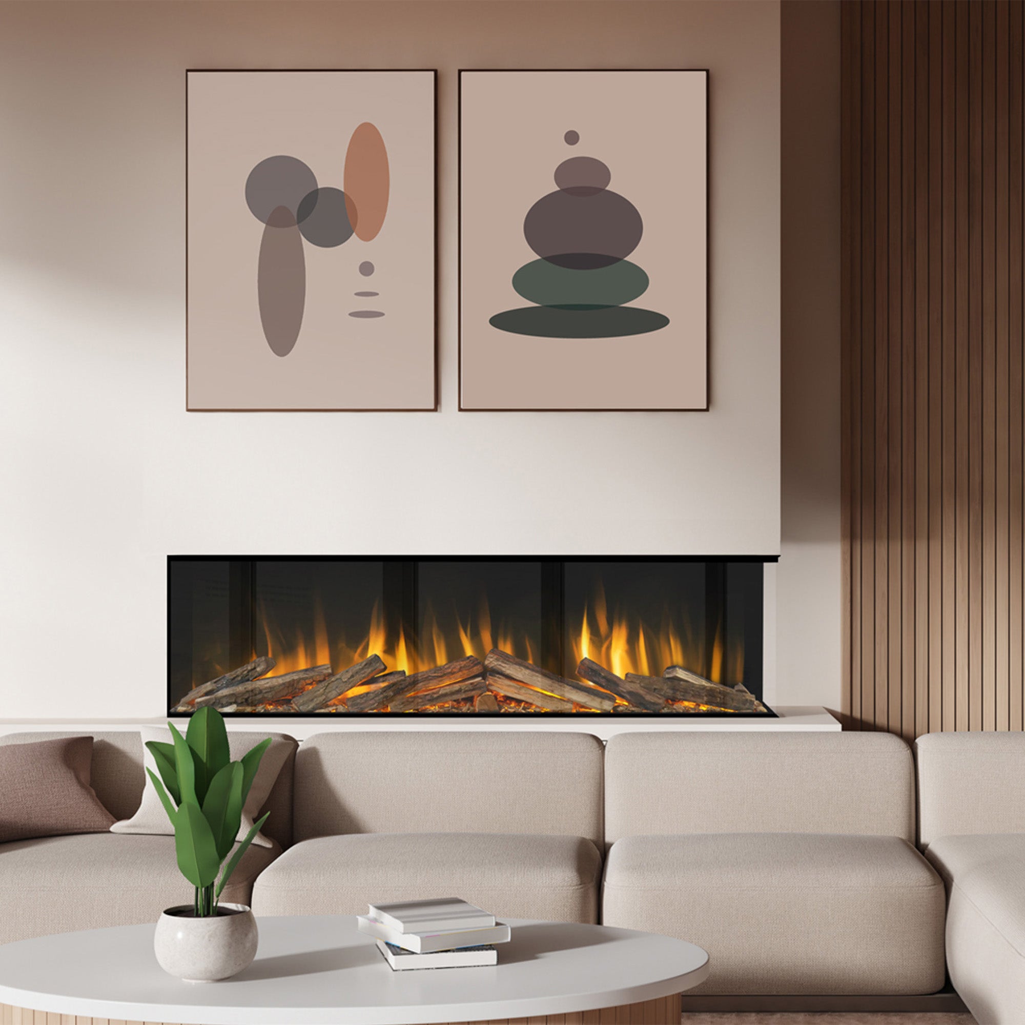 Evonic Volante 1500 4kW Electric Fire - Black Edition