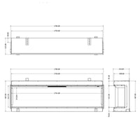 Evonic Volante 1800 Electric Fire - Black Edition