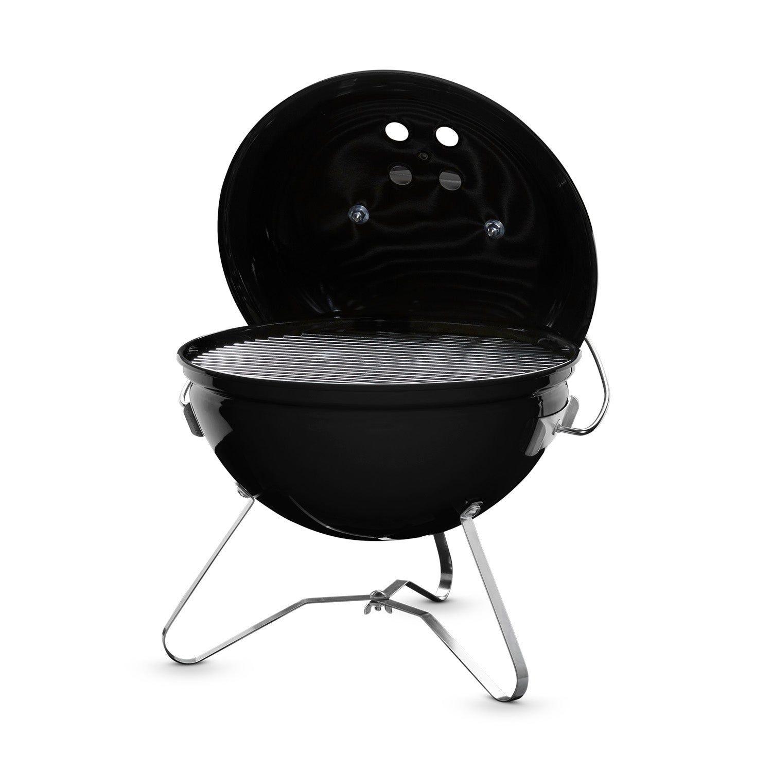 Weber Smokey Joe Premium Charcoal Barbecue 37cm - Black - Free Weber 30cm Three Sided BBQ Brush Included