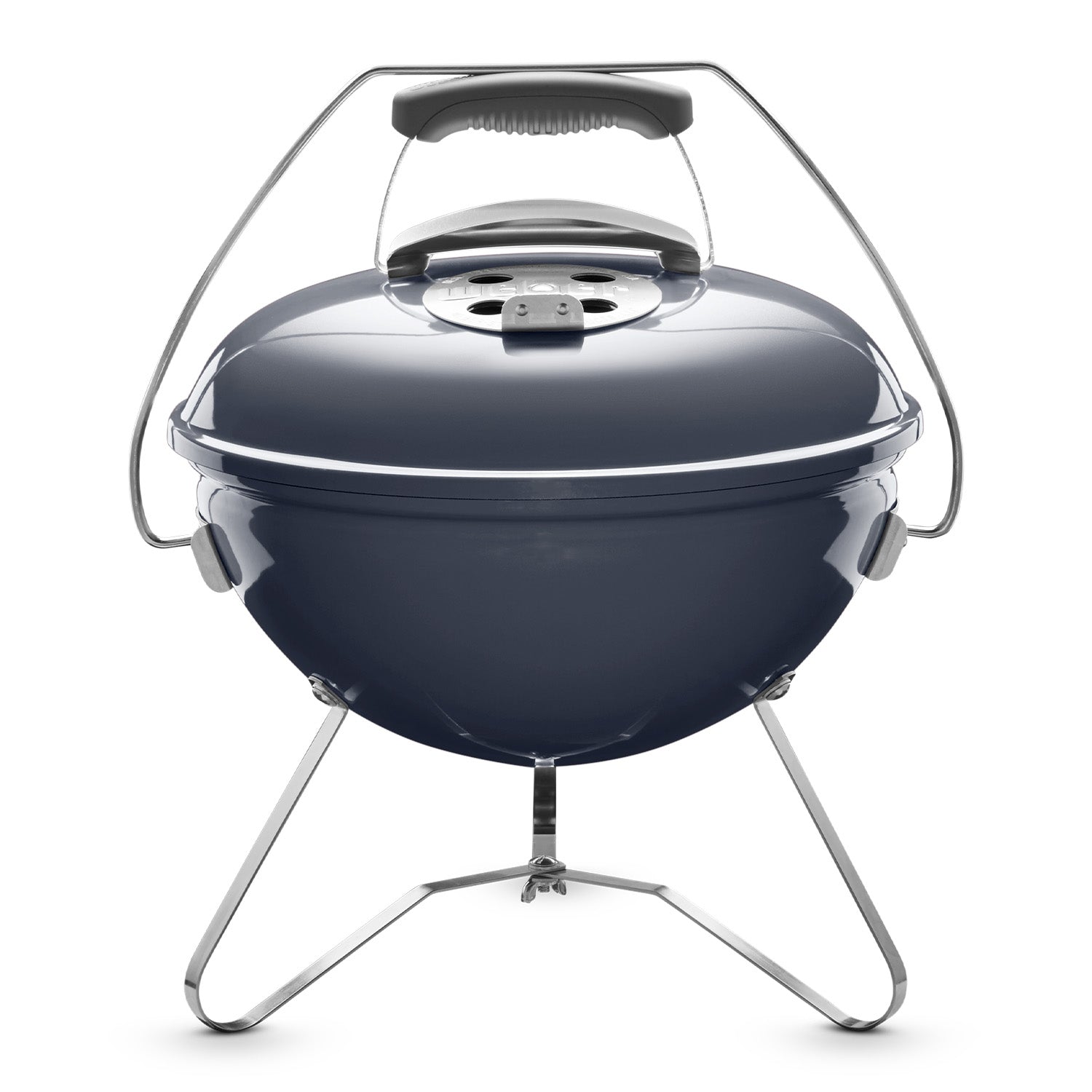 Weber Smokey Joe Premium Charcoal Barbecue 37cm - Slate Blue - Free Weber 30cm Three Sided BBQ Brush Included