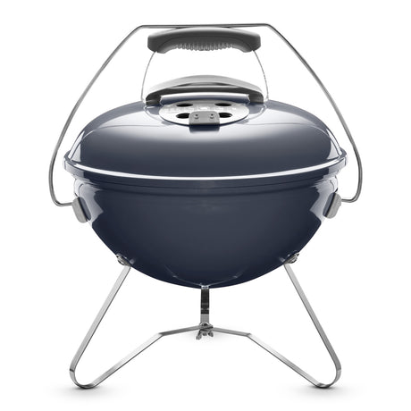 Weber Smokey Joe Premium Charcoal Barbecue 37cm - Slate Blue - Free Weber 30cm Three Sided BBQ Brush Included