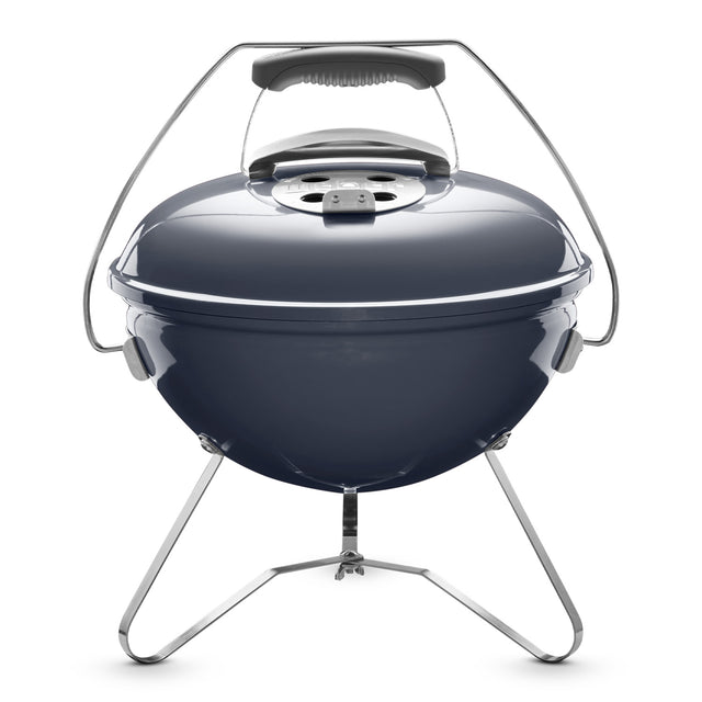 Weber Smokey Joe Premium Charcoal Barbecue 37cm - Slate Blue - Free Weber 30cm Three Sided BBQ Brush Included