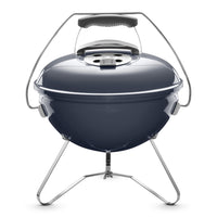Weber Smokey Joe Premium Charcoal Barbecue 37cm - Slate Blue - Free Weber 30cm Three Sided BBQ Brush Included