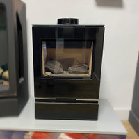 Gazco Vision Midi Top Exit with Black Glass – Natural Gas – Conventional Flue - Ex Display
