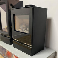 Gazco Vision Midi Top Exit with Black Glass – Natural Gas – Conventional Flue - Ex Display