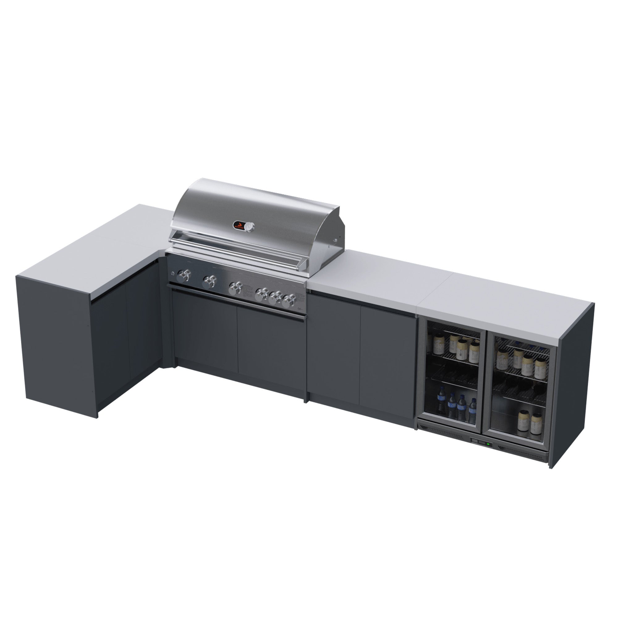 Whistler Burford 5 Built-In Gas BBQ - Silver
