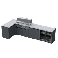 Whistler Burford 5 Built-In Gas BBQ - Silver