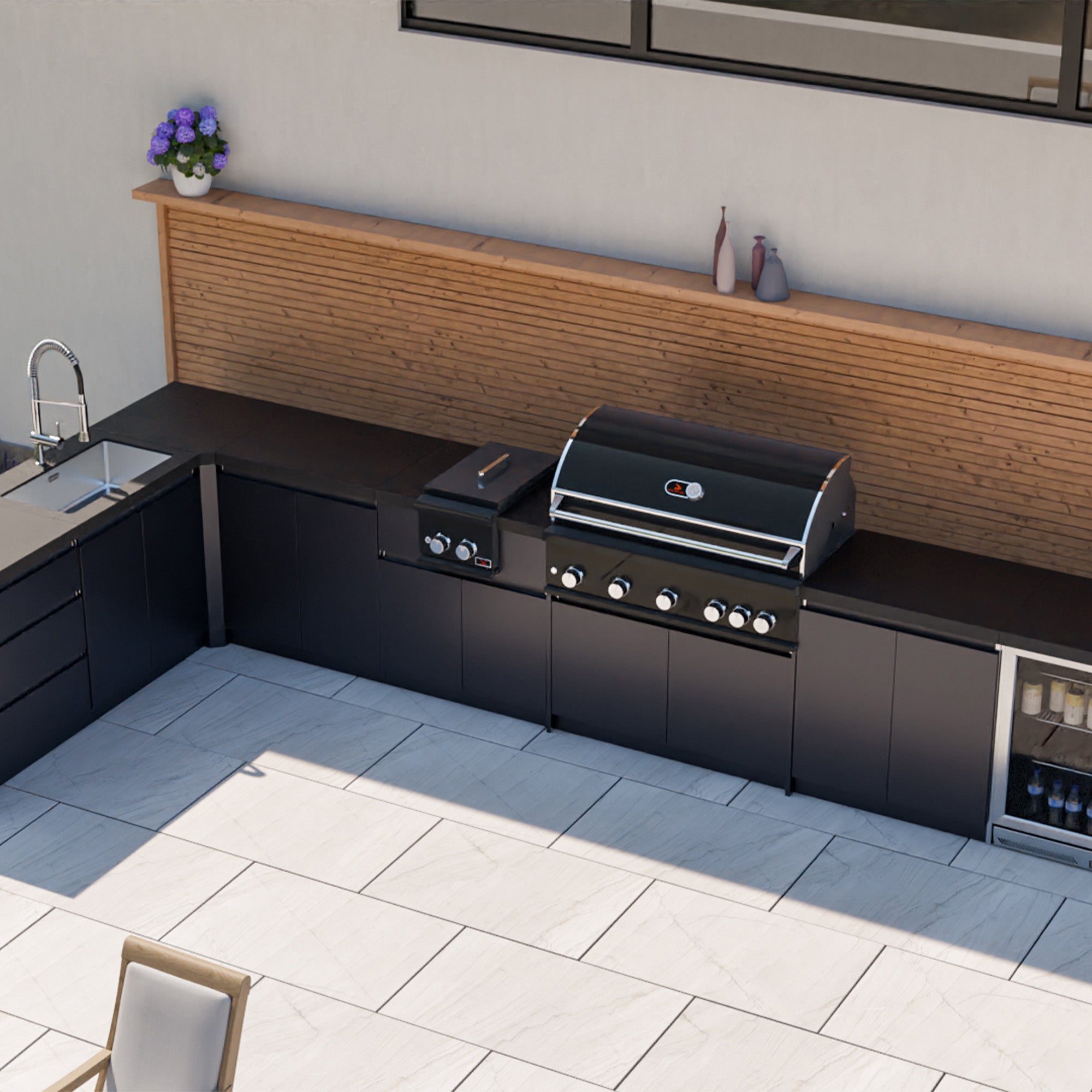 Whistler Fairford Side Burner Unit - Black