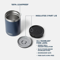 Yeti Rambler 16 oz (473 ml) Insulated Food Jar - Available in Various Colours