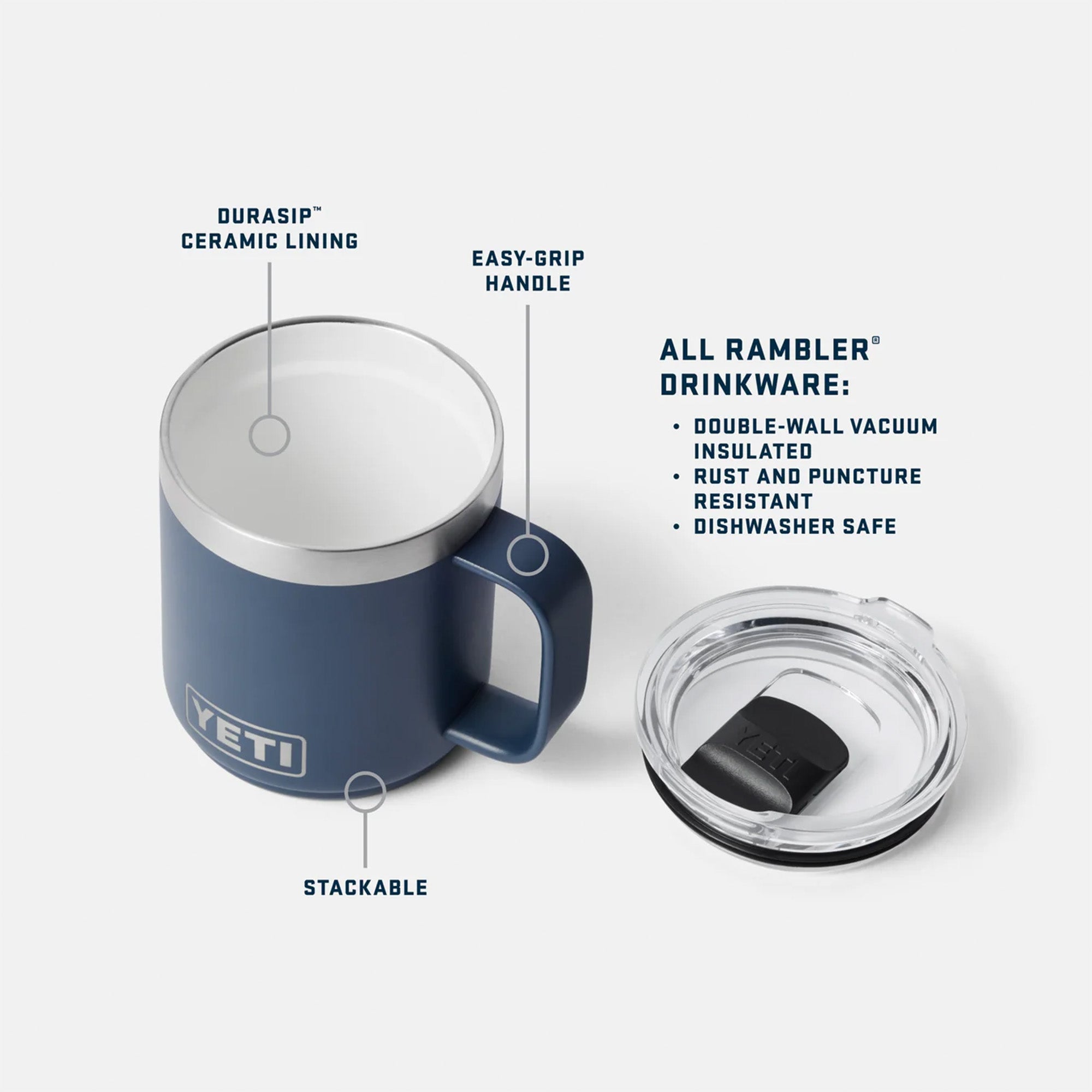 Yeti Rambler 10oz (296ml) Stackable Mug with Ceramic Lining - Cape Taupe Limited Edition Colour