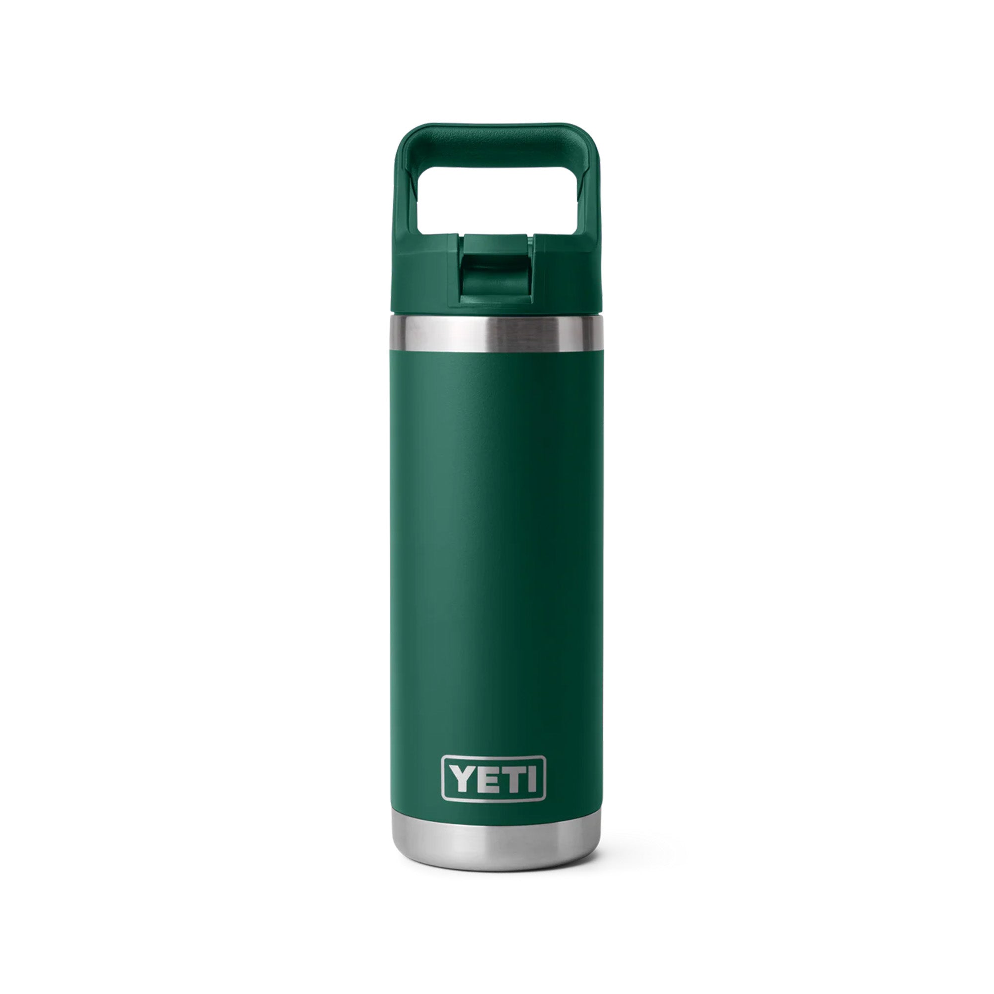 Yeti Rambler 18oz (532ml) Bottle with Straw Cap - Black Forest Green Limited Edition Colour