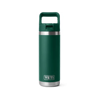 Yeti Rambler 18oz (532ml) Bottle with Straw Cap - Black Forest Green Limited Edition Colour