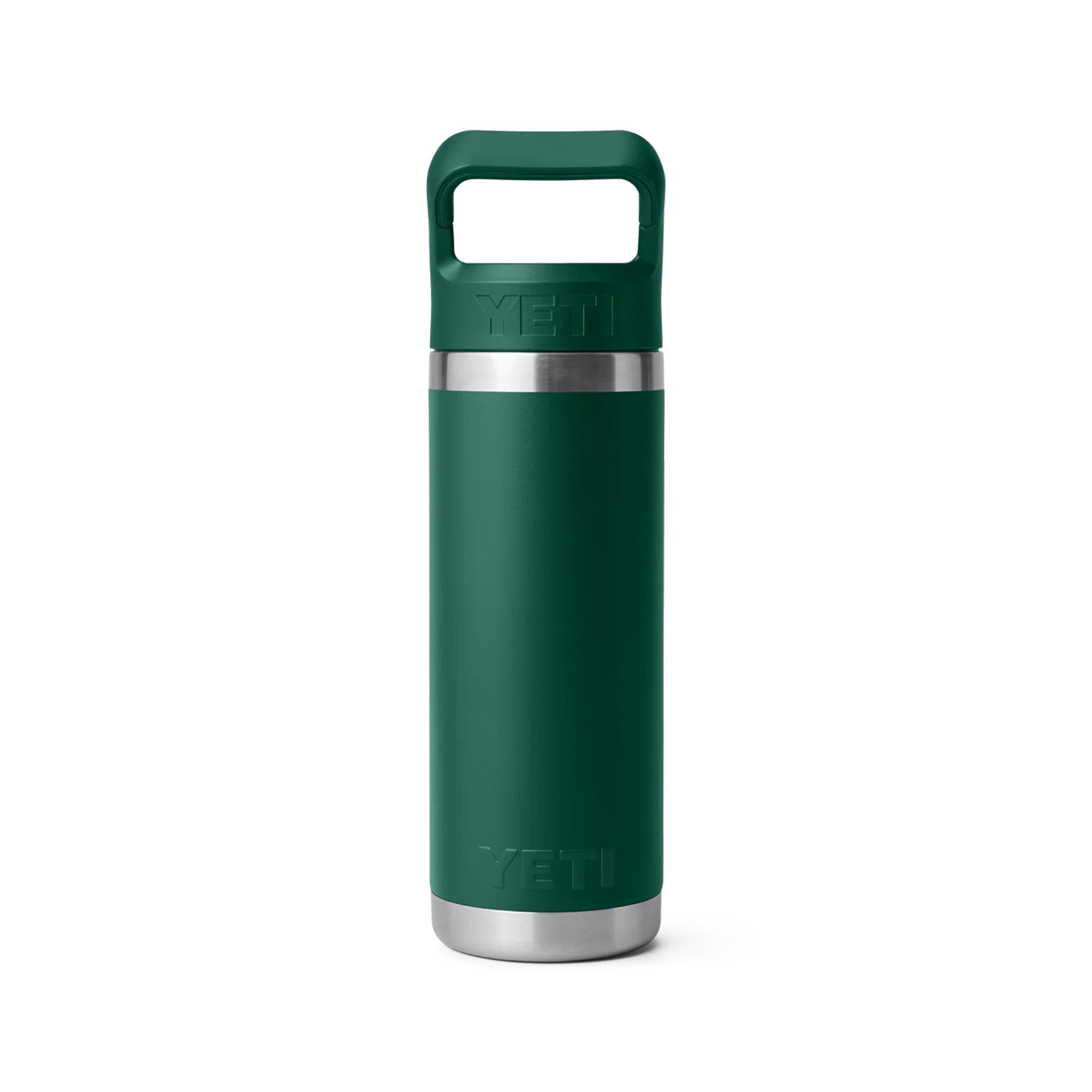 Yeti Rambler 18oz (532ml) Bottle with Straw Cap - Black Forest Green Limited Edition Colour