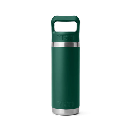Yeti Rambler 18oz (532ml) Bottle with Straw Cap - Black Forest Green Limited Edition Colour