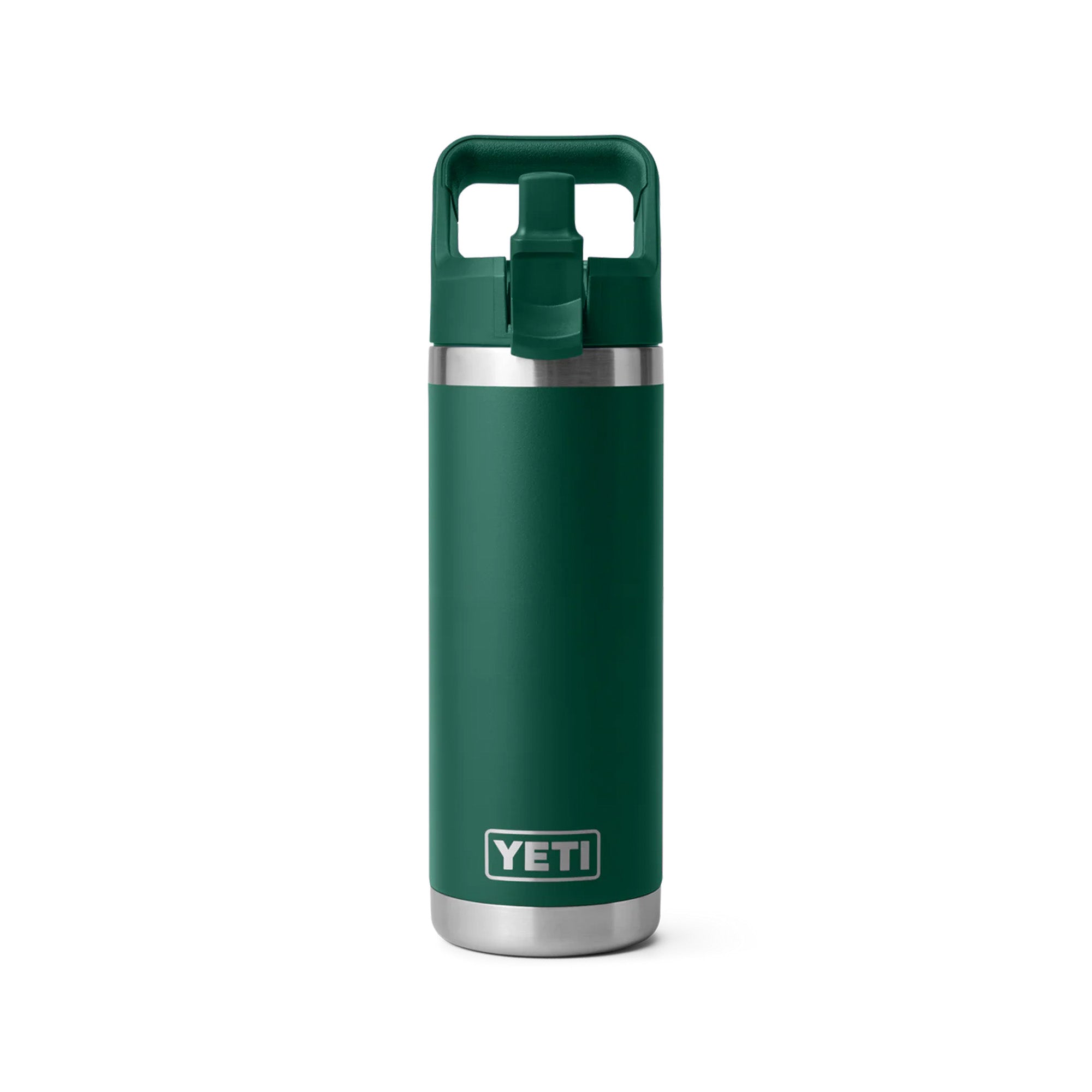 Yeti Rambler 18oz (532ml) Bottle with Straw Cap - Black Forest Green Limited Edition Colour