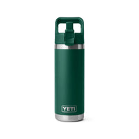Yeti Rambler 18oz (532ml) Bottle with Straw Cap - Black Forest Green Limited Edition Colour