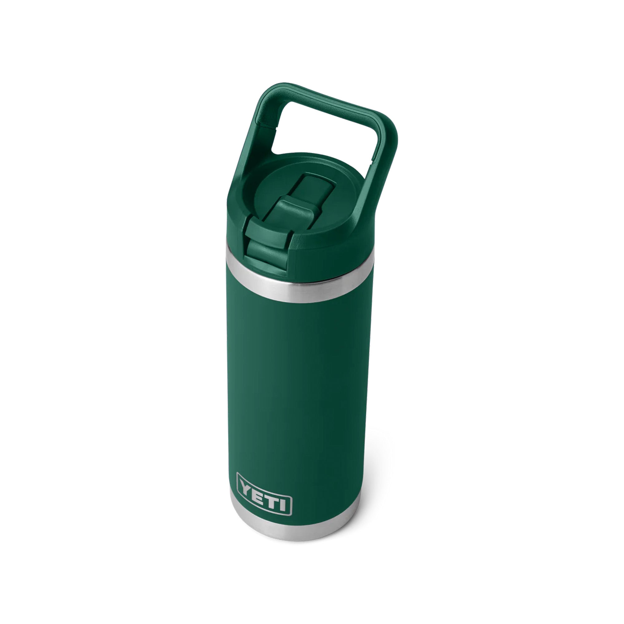 Yeti Rambler 18oz (532ml) Bottle with Straw Cap - Black Forest Green Limited Edition Colour