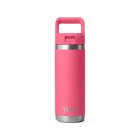 Yeti Rambler 18oz (532ml) Bottle with Straw Cap - Tropical Pink