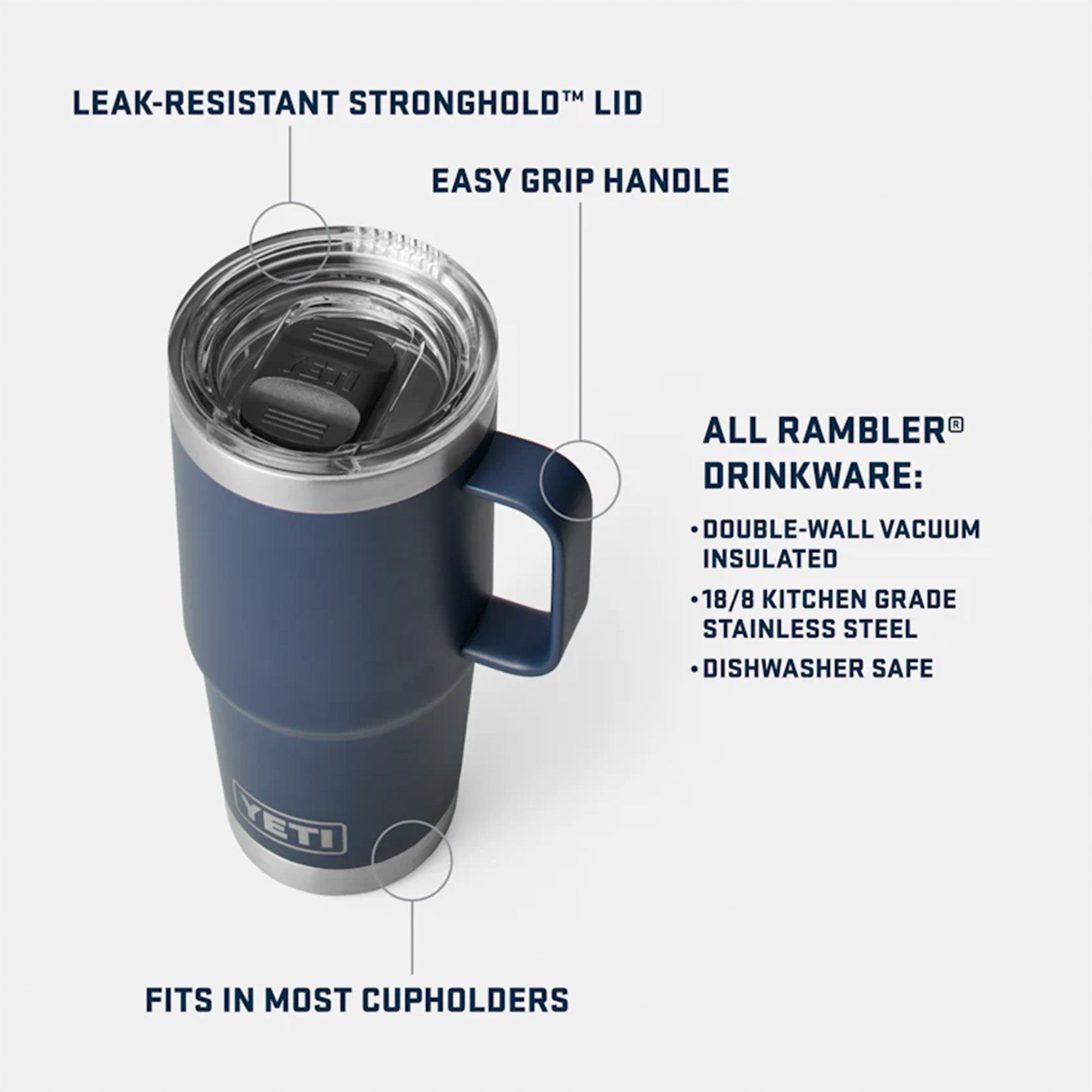 Yeti Rambler 20oz (591ml) Travel Mug - Firefly Yellow Limited Edition Colour