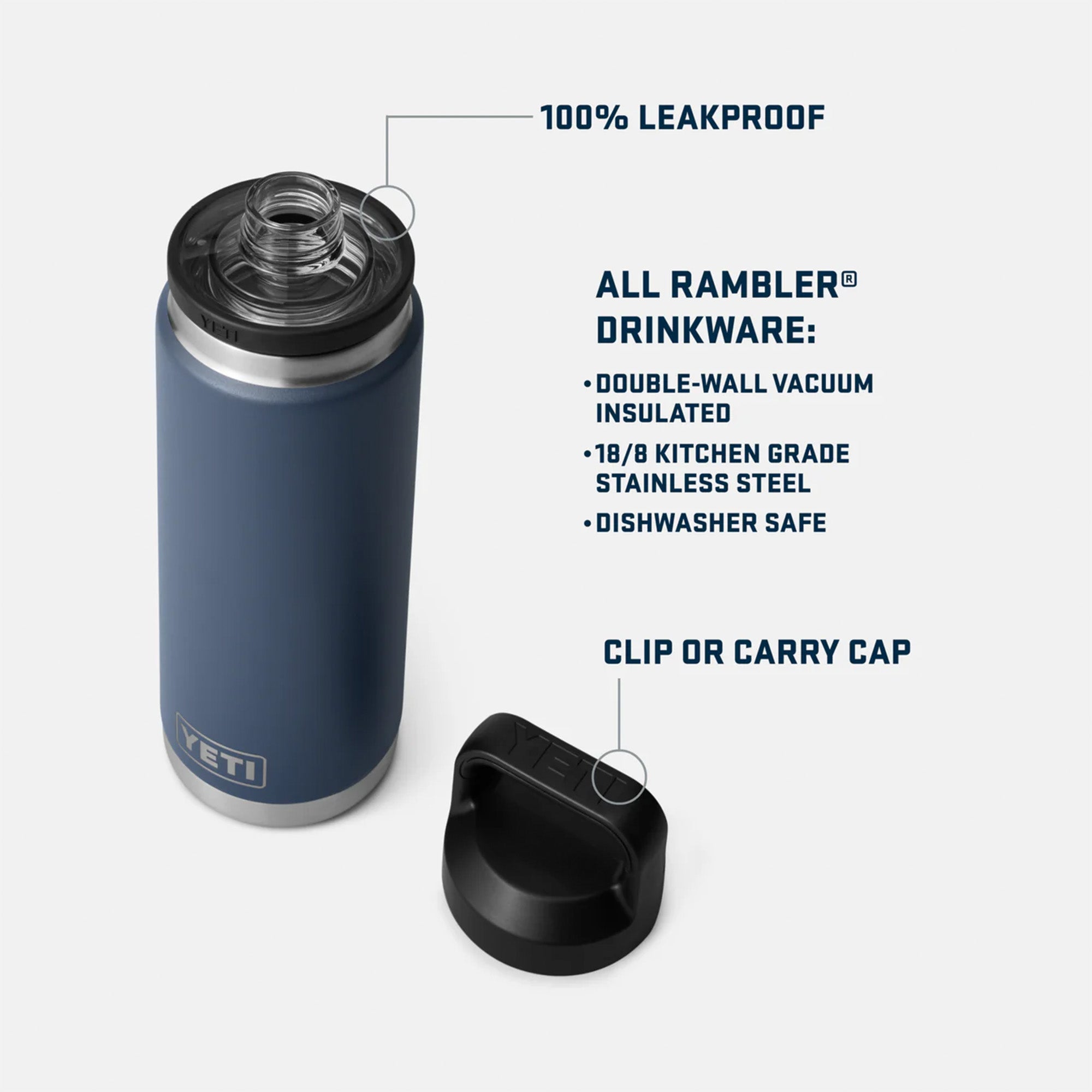 Yeti Rambler 26oz (769ml) Bottle with Chug Cap - Sea View Limited Edition Colour