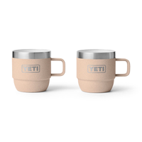 Yeti Rambler 6oz (177ml) Stackable Mugs 2 Pack with Ceramic Lining - Tahini Limited Edition Colour
