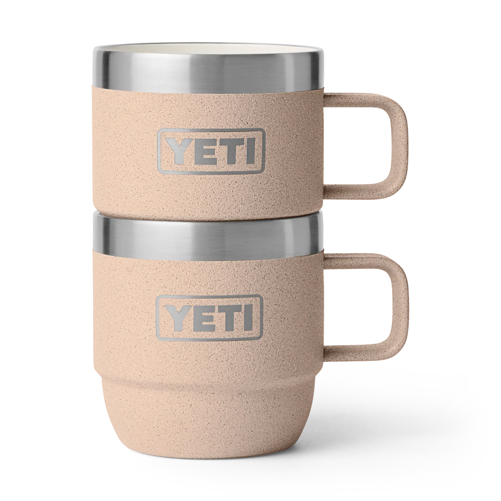 Yeti Rambler 6oz (177ml) Stackable Mugs 2 Pack with Ceramic Lining - Tahini Limited Edition Colour