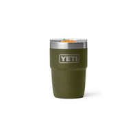 Yeti Rambler 8oz (236ml) Stackable Cup - Olive/King Crab Orange Limited Edition Colour