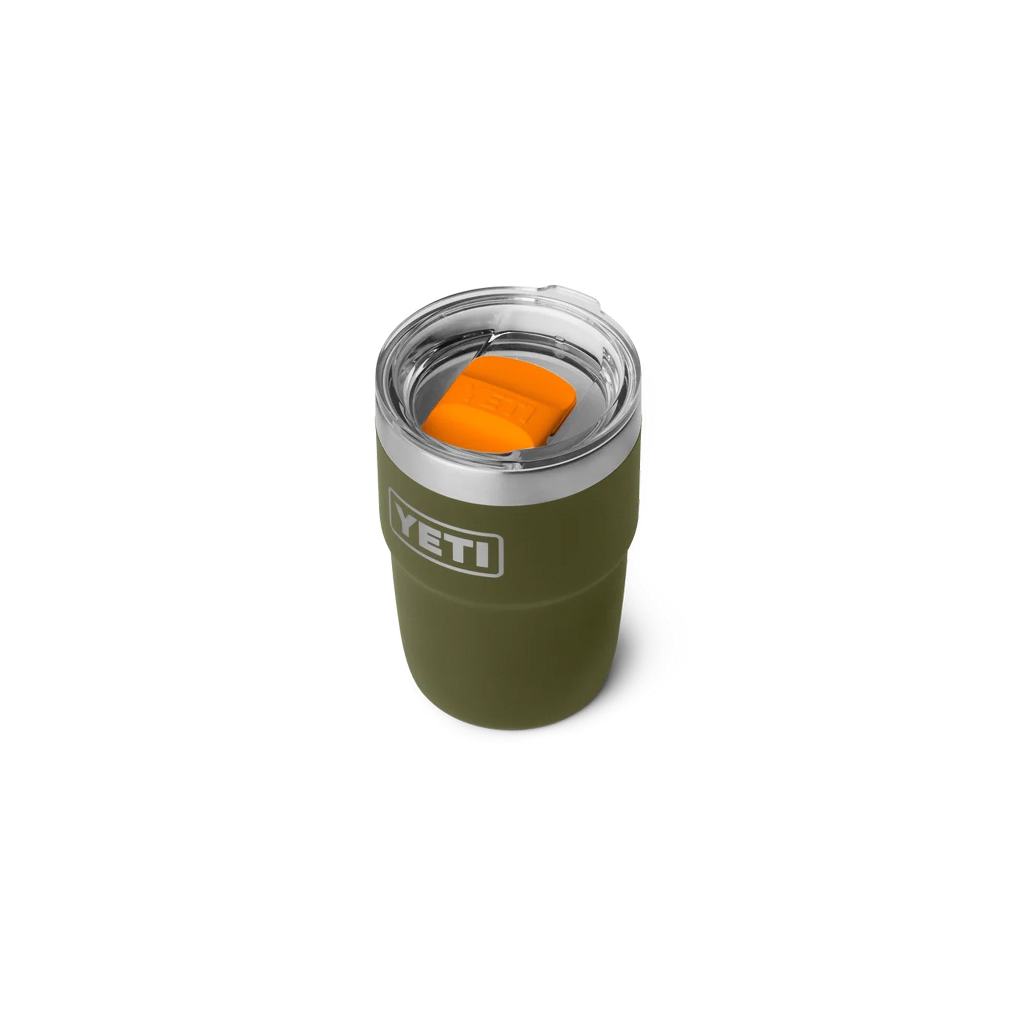Yeti Rambler 8oz (236ml) Stackable Cup - Olive/King Crab Orange Limited Edition Colour