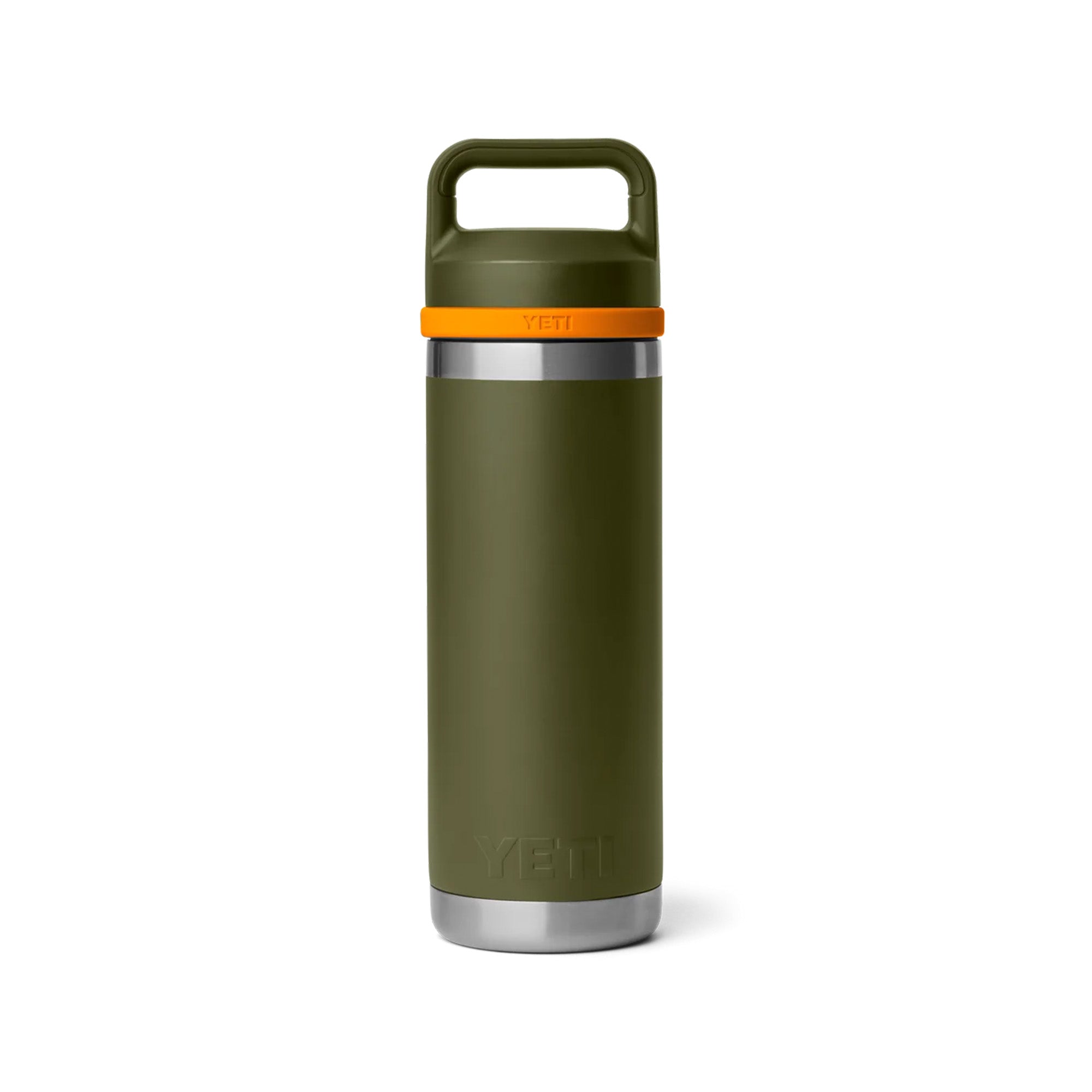 Yeti Rambler 18oz (532ml) Bottle with Chug Cap - Olive/King Crab Orange Limited Edition Colour