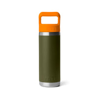 Yeti Rambler 18oz (532ml) Bottle with Straw Cap - Olive/King Crab Orange Limited Edition Colour