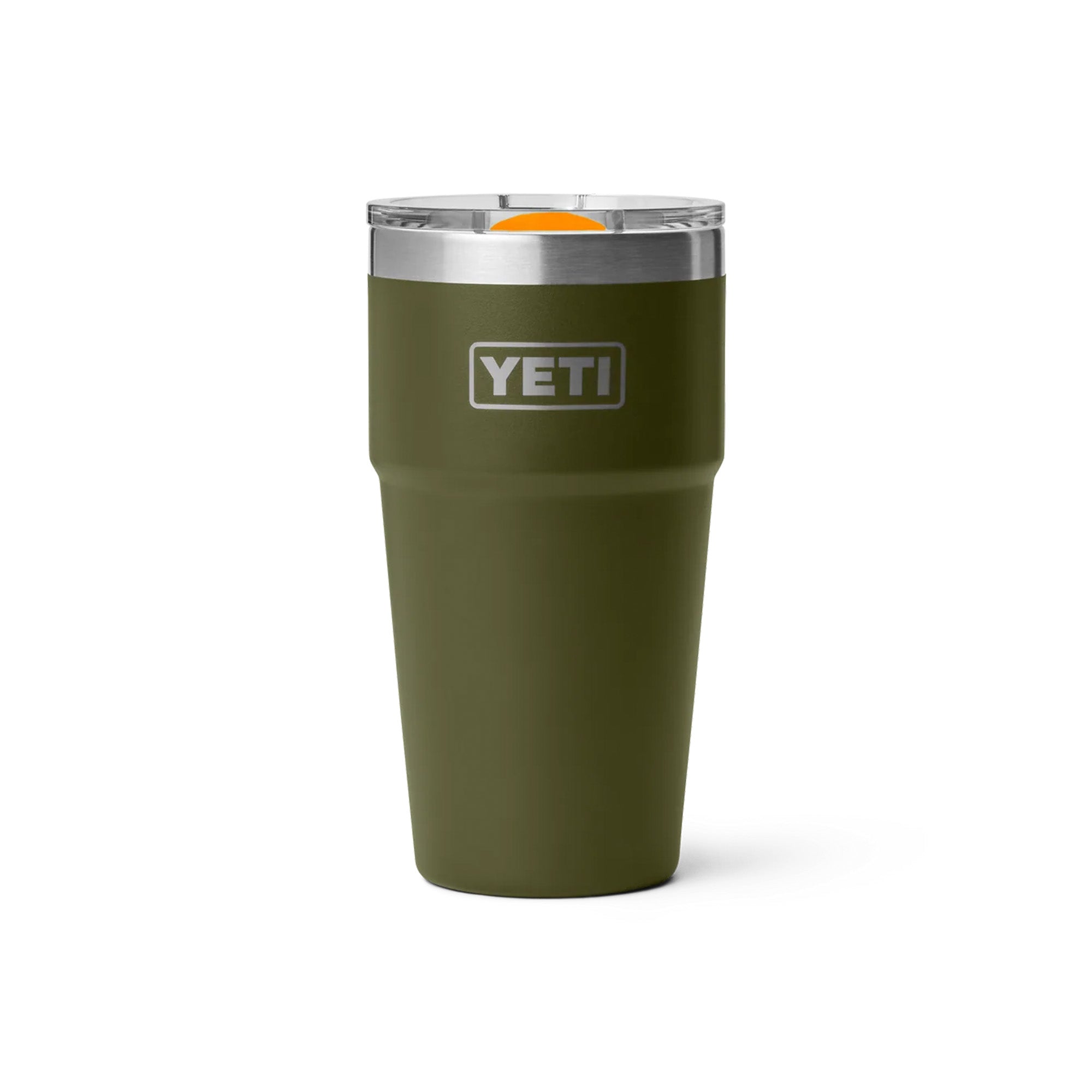 Yeti Rambler 20oz (591ml) Stackable Cup - Olive/King Crab Orange Limited Edition Colour
