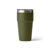 Yeti Rambler 20oz (591ml) Stackable Cup - Olive/King Crab Orange Limited Edition Colour