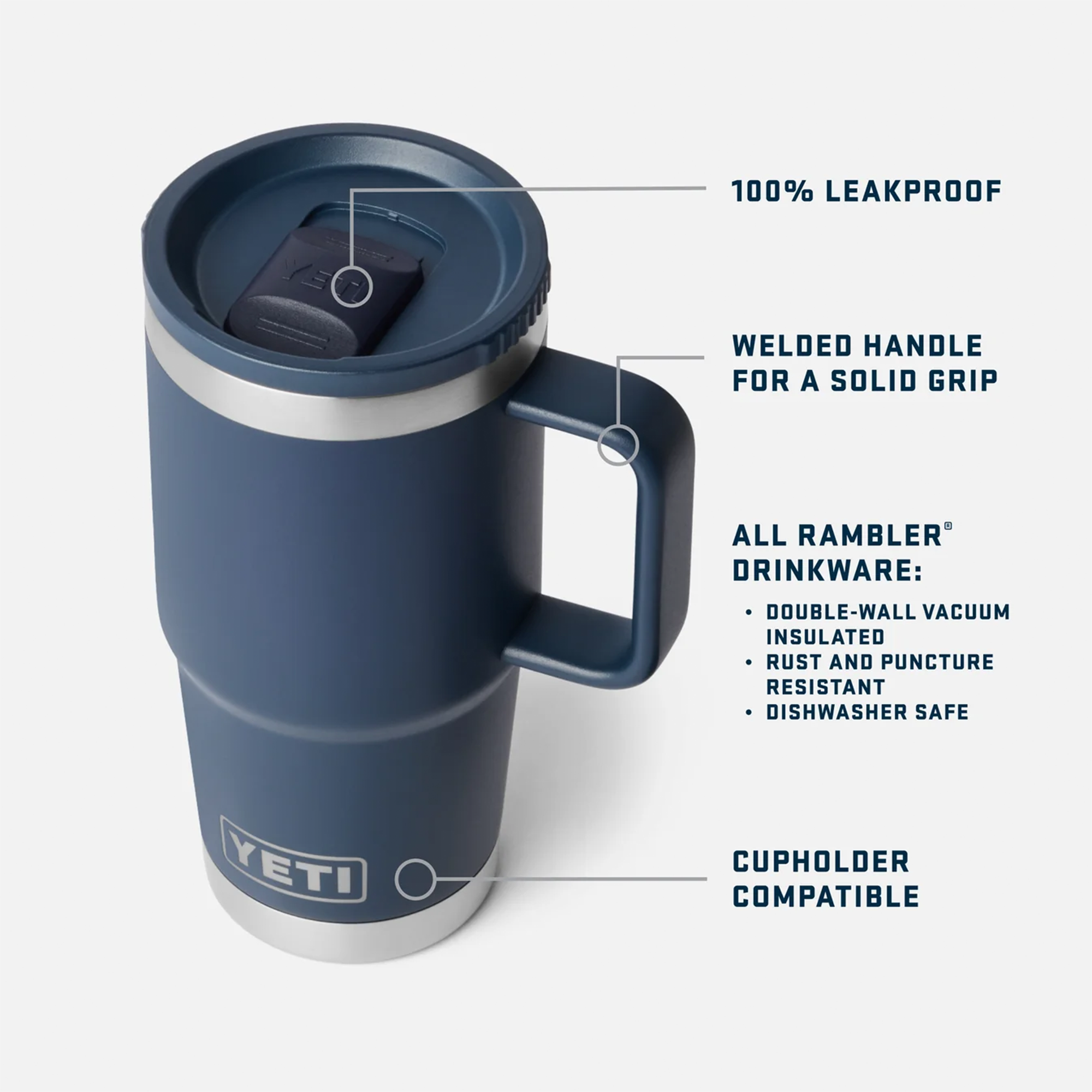 Yeti Rambler 20oz (591ml) Travel Mug 2.0 - Stag Red Limited Edition Colour
