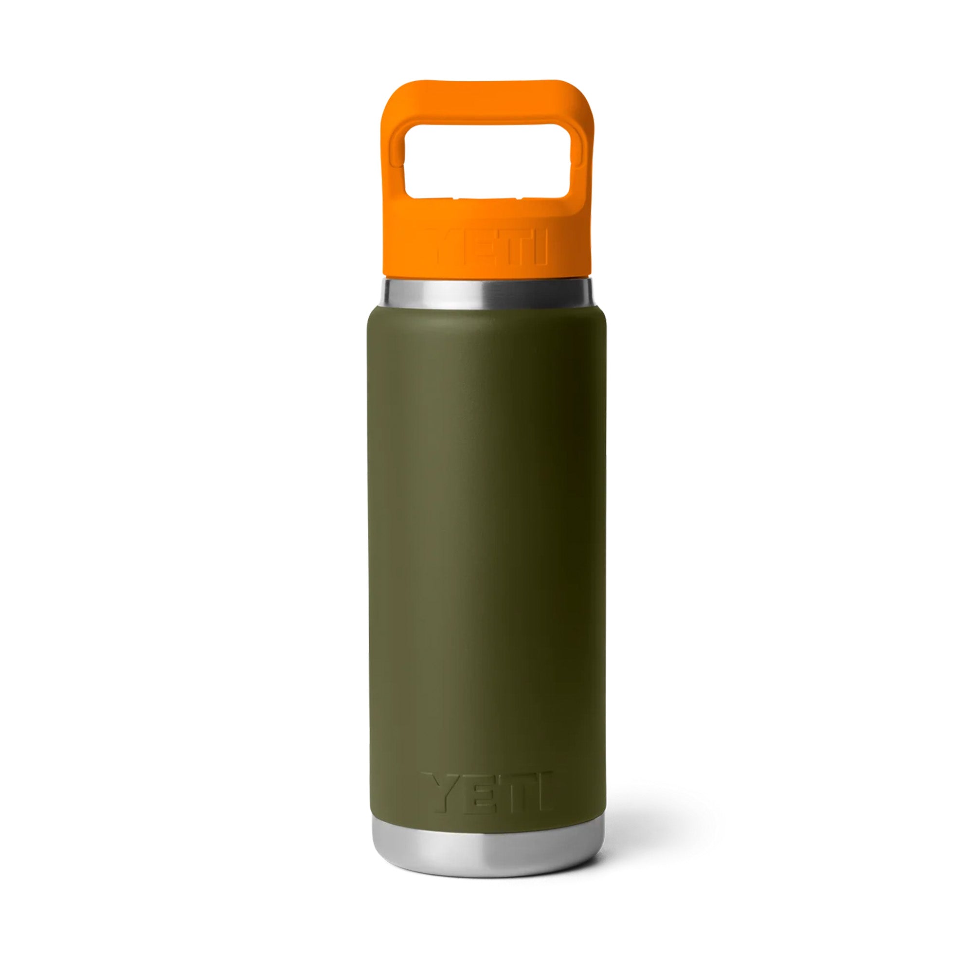 Yeti Rambler 26oz (769ml) Bottle with Straw Cap - Olive/King Crab Orange Limited Edition Colour