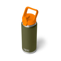 Yeti Rambler 26oz (769ml) Bottle with Straw Cap - Olive/King Crab Orange Limited Edition Colour