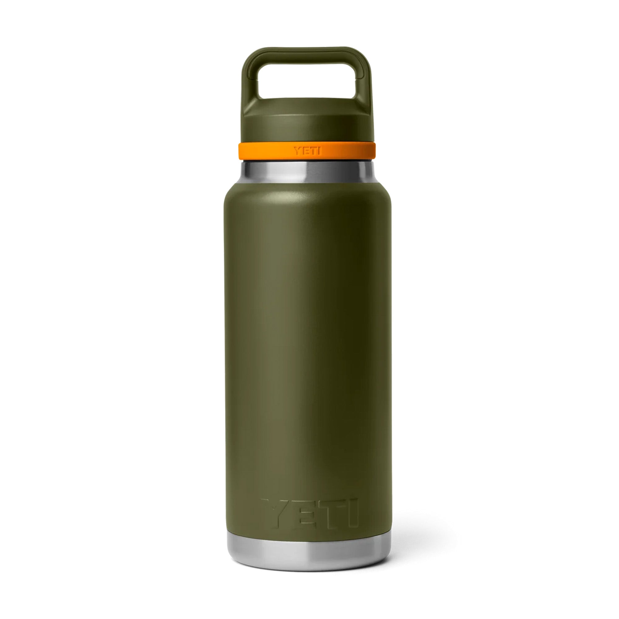 Yeti Rambler 36oz (1.1ltr) Bottle with Chug Cap - Olive/King Crab Orange Limited Edition Colour