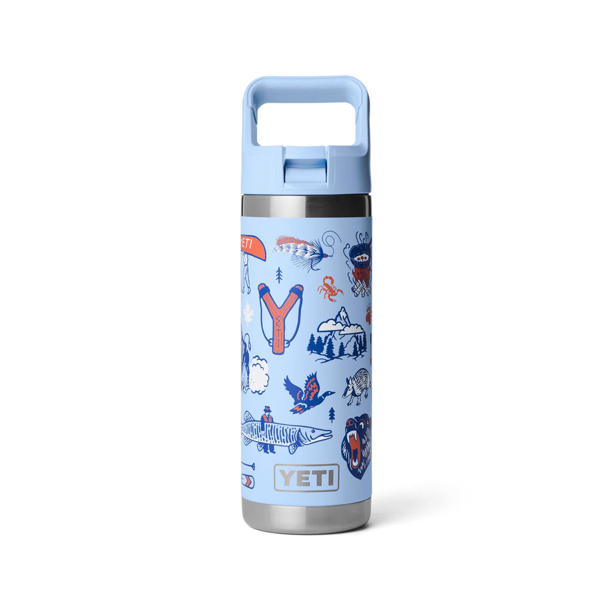 Yeti Rambler 18oz (532ml) Bottle with Straw Cap - Big Sky Summer Camp Limited Edition Colour