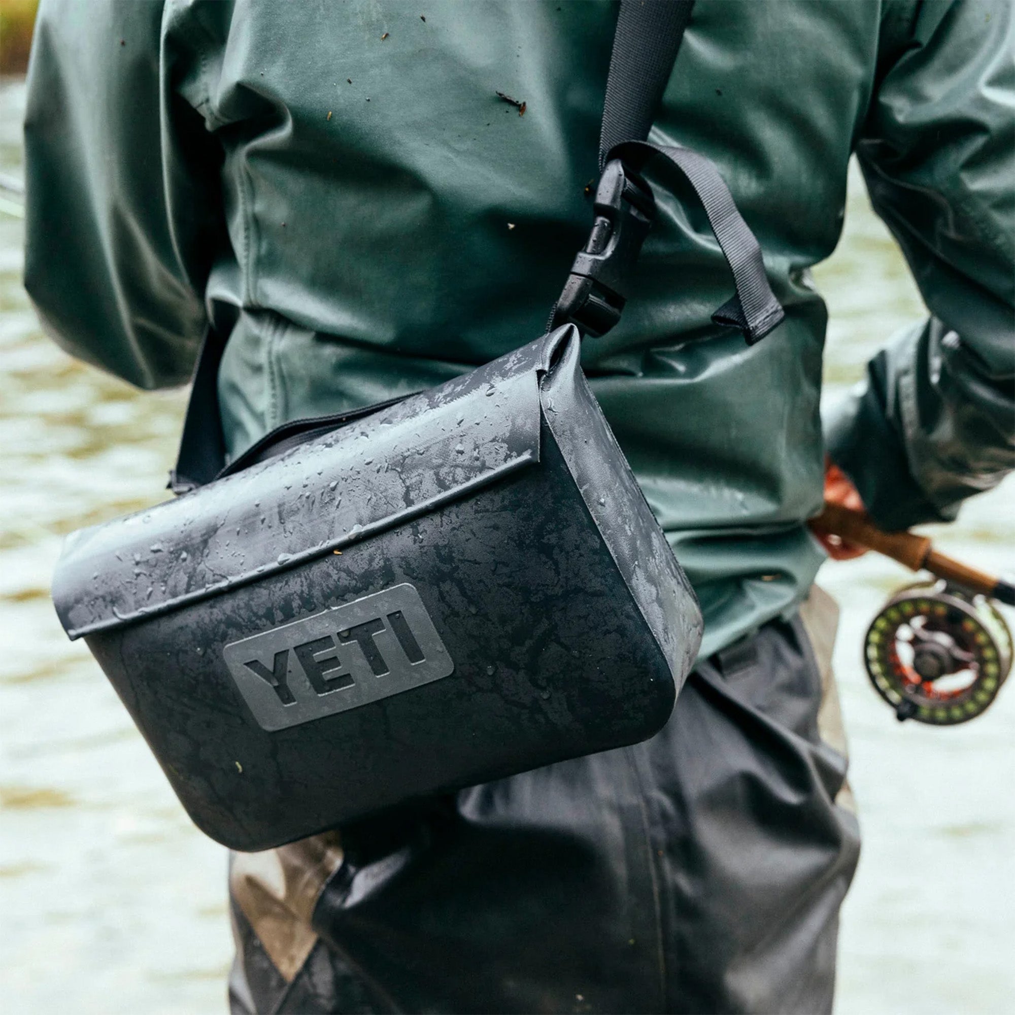 Yeti Sidekick Dry 3L Waterproof Gear Case - Olive/King Crab Orange Limited Edition Colour
