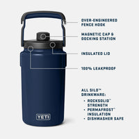 Yeti Silo Half Gallon (1.89ltrs) Jug with MagDock™ Chug Cap - Navy