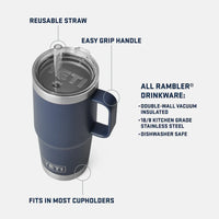 Yeti Rambler 25oz (739ml) Straw Mug - Seafoam