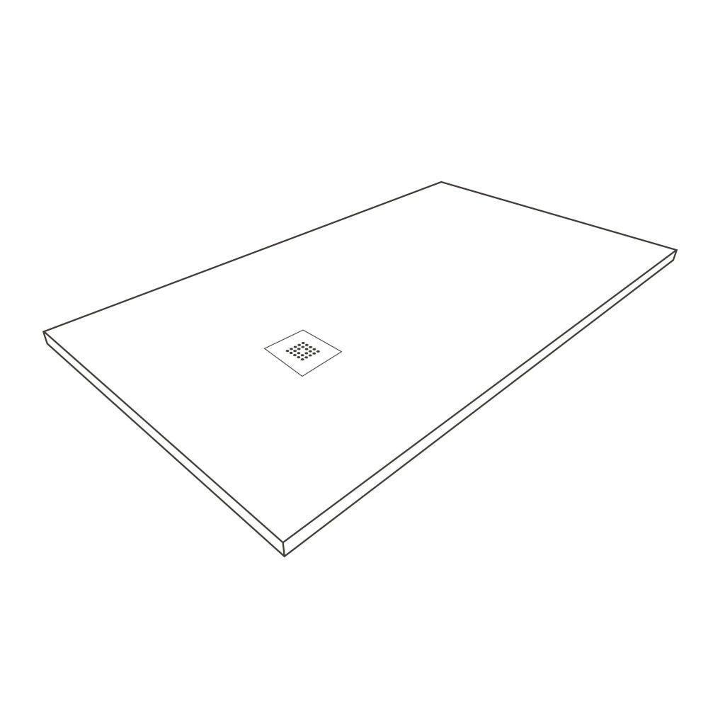 Acquabella Base Nude 180 x 90 Sand Shower Tray with Viega Waste Trap - Clearance