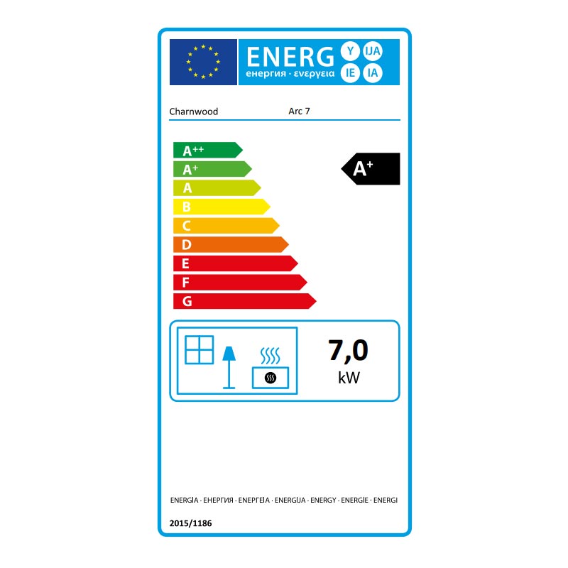 Charnwood Arc 7 Eco Multi Fuel Wood Burning Stove - 7kW - DEFRA Approved - EcoDesign Ready