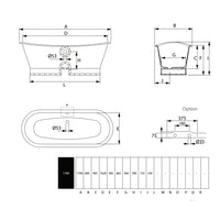 Imperial Baglioni Cast Iron Free Standing Bath