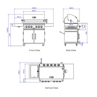 Whistler Bibury 4 Freestanding Grill BBQ