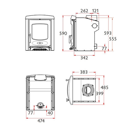 Charnwood C-Four Insert Multi Fuel Stove