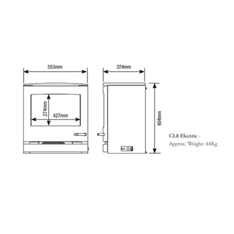 Yeoman CL8 Electric Stove With Remote Control