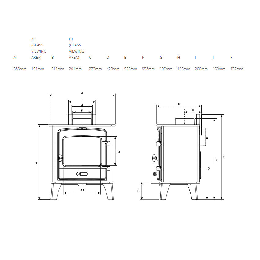 Stovax County 3 Multi Fuel Stove